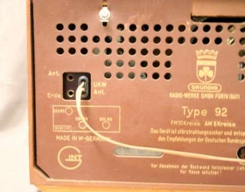 An amazing vintage retro styled West German made "Grundig" radio in perfect working order