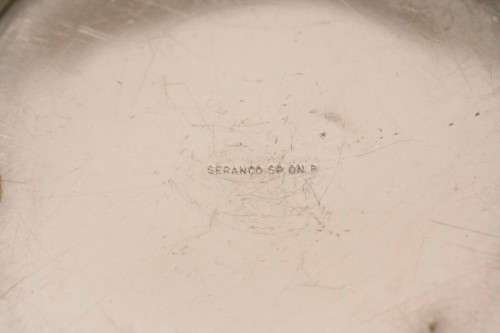 A beautiful Seranco grape pattern silver plated & lidded vegetable table bowl!