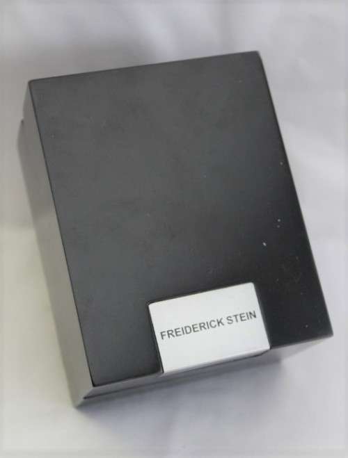 A classy original Frederick Stein "Excellence Diamond" gold plated gents wrist watch in its box