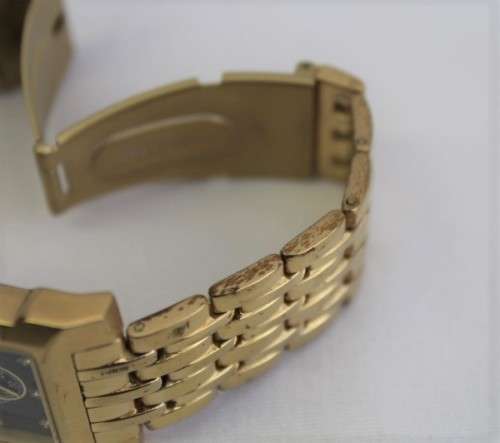 A classy original Frederick Stein "Excellence Diamond" gold plated gents wrist watch in its box