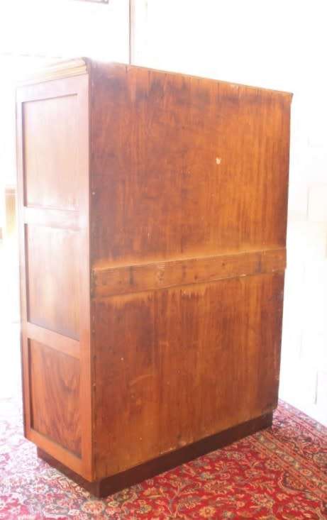 An awesome vintage solid Imbuia 2-door wardrobe with ample hanging space and packing space