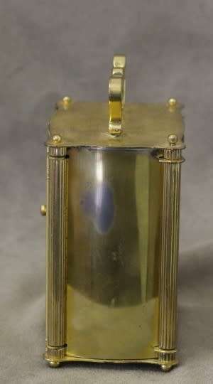 A beautiful vintage "Smiths" brass battery operated carriage clock, working.