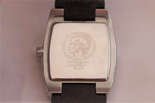 A stunning modern Diesel "Only the Brave" gents stainless steel watch with a brown leather strap