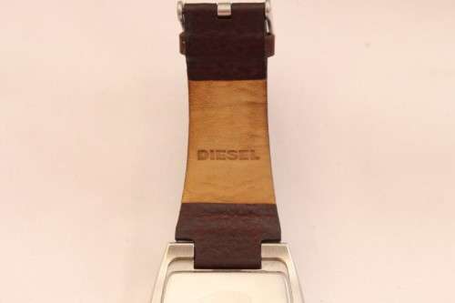 A stunning modern Diesel "Only the Brave" gents stainless steel watch with a brown leather strap