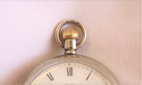 A stunning and rare antique "Weber Winburg ORC" open-face pocket watch with an Omega mechanism