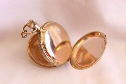 A superb and rare antique gold plated "American Waltham" double-hunter pocket watch