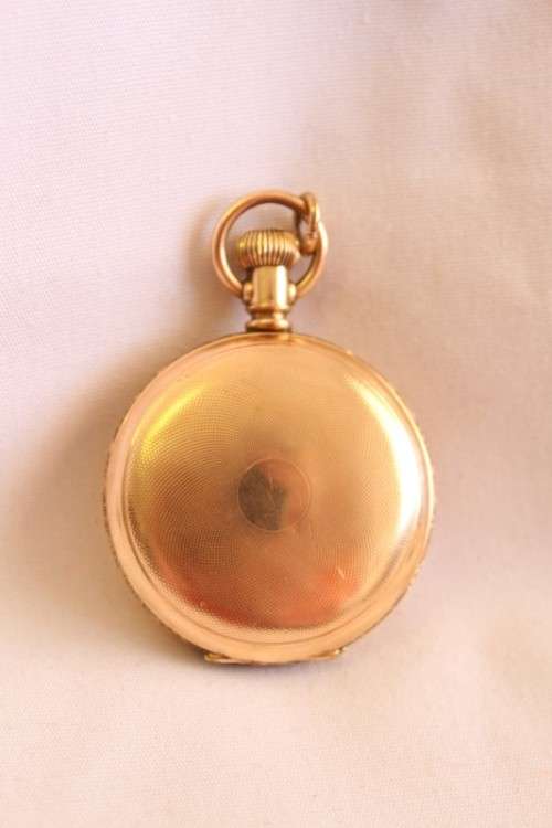 A superb and rare antique gold plated "American Waltham" double-hunter pocket watch