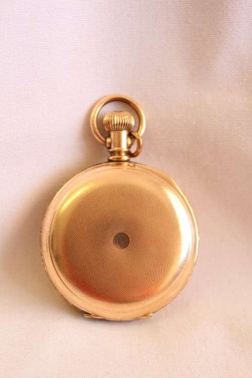 A superb and rare antique gold plated "American Waltham" double-hunter pocket watch
