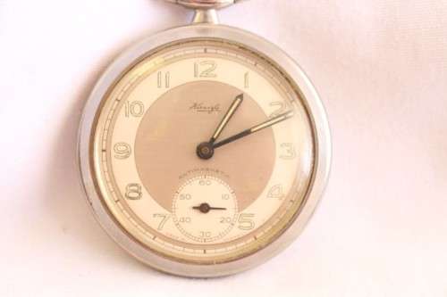 A lovely vintage German made silver plated Kienzle Antimagnetic open face pocket watch