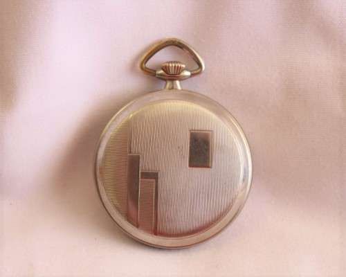 A lovely vintage German made silver plated Kienzle Antimagnetic open face pocket watch
