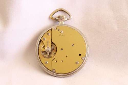 A lovely vintage German made silver plated Kienzle Antimagnetic open face pocket watch