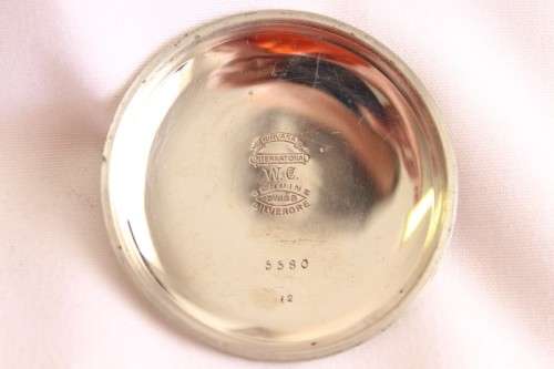 An awesome Swiss made silver plated 7-Jewel enamel face Nirvana pocket watch and fob chain