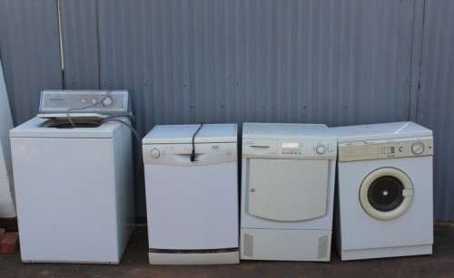 A "Job Lot" of appliances incl Speed Queen, Electrolux and Defy for service or spares/ parts.