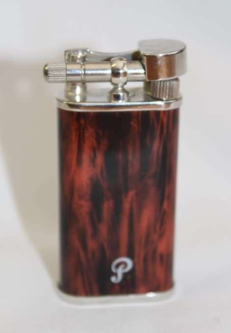 A stylish original (brown marble) Peterson pipe lighter in its original box in stunning condition