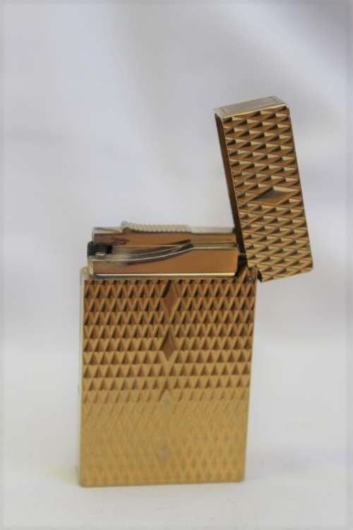 A magnificent & extremely rare French made S.T. DuPont gold plated "Ligne 1" lighter (model 4FK12J8)