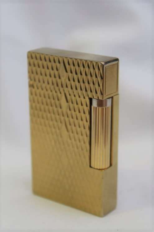 A magnificent & extremely rare French made S.T. DuPont gold plated "Ligne 1" lighter (model 4FK12J8)
