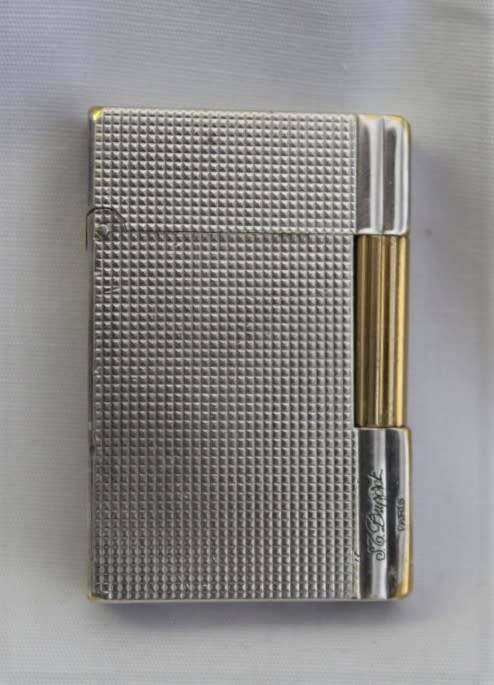 An ultra rare French made S.T. DuPont "Gatsby" Linge 2, Plaque Argent G. silver plated lighter