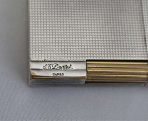 An ultra rare French made S.T. DuPont "Gatsby" Linge 2, Plaque Argent G. silver plated lighter