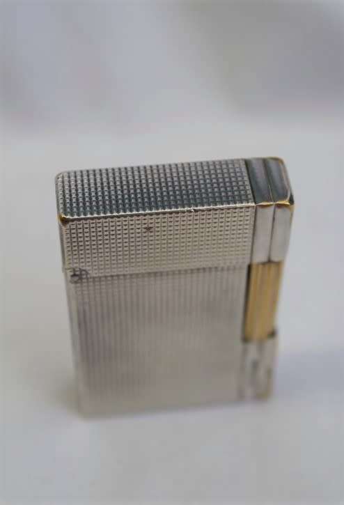 An ultra rare French made S.T. DuPont "Gatsby" Linge 2, Plaque Argent G. silver plated lighter