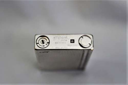 An ultra rare French made S.T. DuPont "Gatsby" Linge 2, Plaque Argent G. silver plated lighter