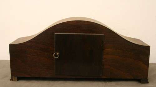 A gorgeous German made Art deco style "Juba" wind up chiming mantle clock in working condition.
