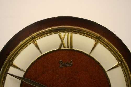 A beautiful, stylish vintage German made "Baduf" wind up mantle clock. Working.