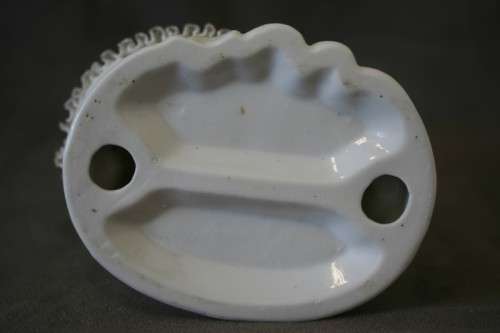 A beautiful blue and white porcelain figurine of a Victorian couple, fabulous on display.