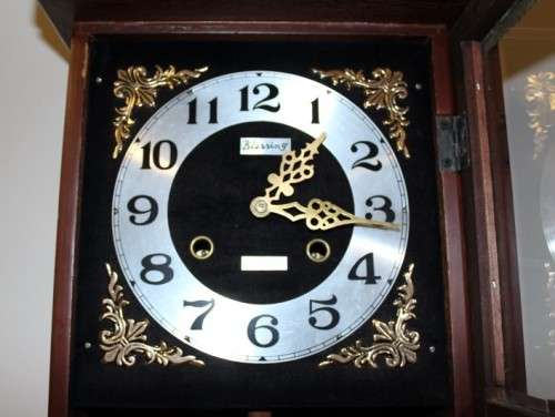 A beautiful, stylish vintage wall hanging "Blessings" 31 day wind up pendulum clock.