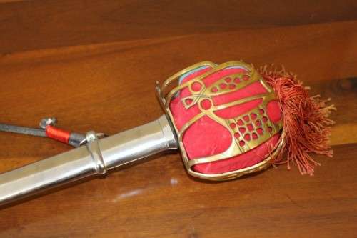 An incredible Scottish basket hilt officers Backsword w/ metal sheath. Fantastic!!