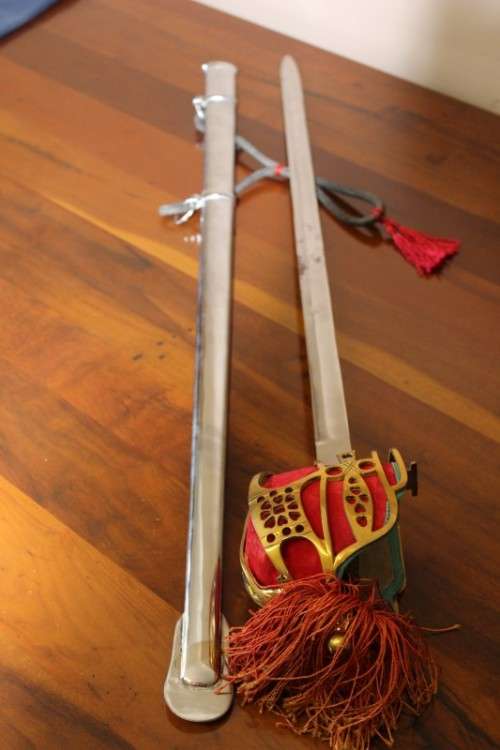 An incredible Scottish basket hilt officers Backsword w/ metal sheath. Fantastic!!