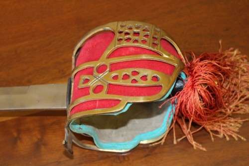 An incredible Scottish basket hilt officers Backsword w/ metal sheath. Fantastic!!
