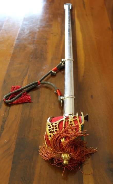 An incredible Scottish basket hilt officers Backsword w/ metal sheath. Fantastic!!
