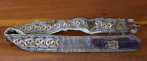An amazing authentic Middle Easter Yemeni Jimbaya dagger with scabbard and belt-Lifespace Sale