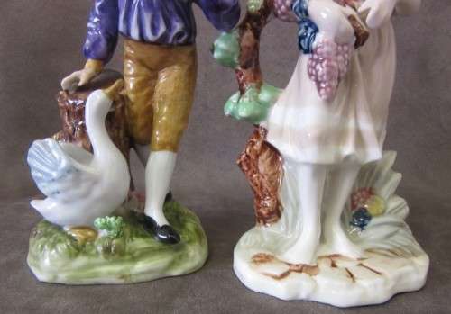 Two gorgeous Victorian themed porcelain figurines, fabulous on display. One price for both.