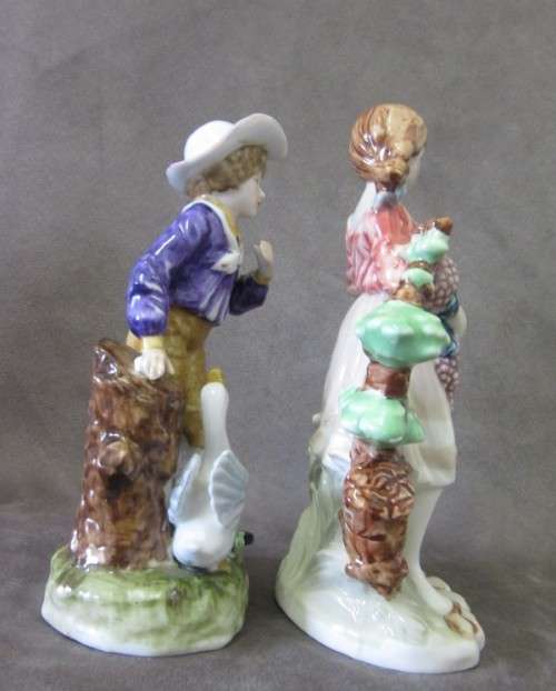 Two gorgeous Victorian themed porcelain figurines, fabulous on display. One price for both.