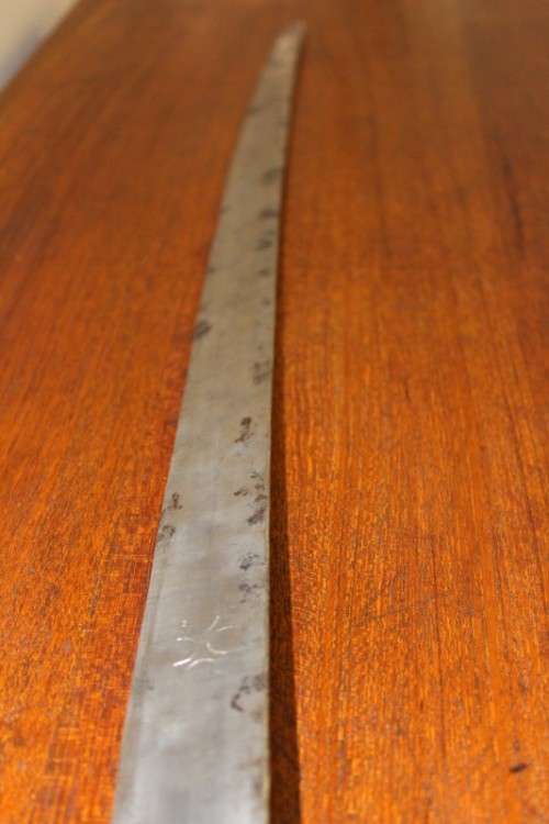 An incredible rare antique Takoba sword in its original leather sheath. Fantastic on display!!