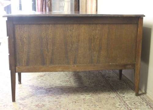 A beautiful large vintage six drawer Partridge wood desk with a large work surface. Wow!!!!