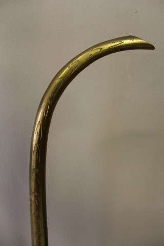 A beautiful large vintage solid brass Aftaba with ornate hand chased detailing. Fabulous!!!!