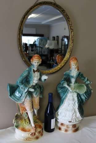 A magnificent large pair of Victorian figurines of a lady and man, exquisite display pieces!!!