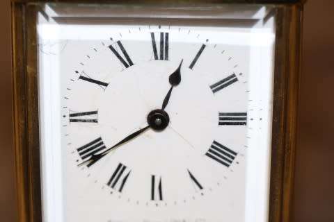 An incredibly beautiful antique (1908) French made solid brass "Mappin & Webb" carriage clock. WOW!!