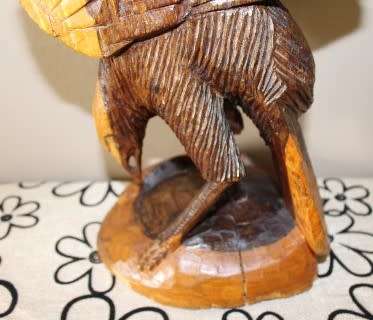 A fabulous, large hand carved detailed two toned wood eagle. Stunning feature display piece!!!