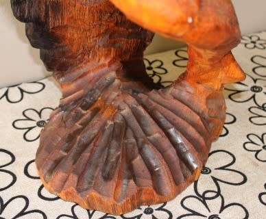 An exquisite, tall hand carved, detailed free standing wood eagle. Stunning feature display piece!