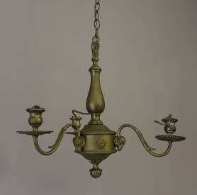 A stunning vintage three-arm brass ceiling light/ chandelier-Lifespace Sale
