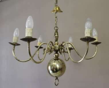 A fabulous, elegant brass six arm ceiling light/ chandelier. Amazing in formal living areas!!!