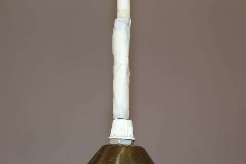 A beautiful white glass single pendant ceiling light, perfect in formal rooms. Lifespace Sale
