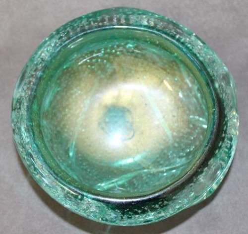 A beautiful controlled bubble glass Murano Italy hand blown ashtray. Gorgeous on a table!!