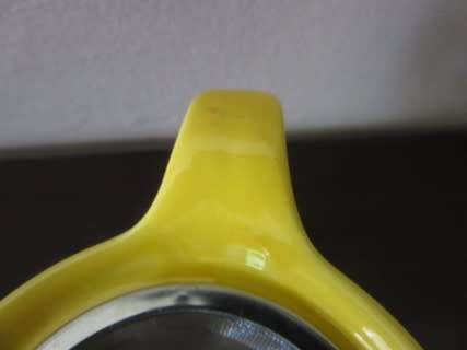 A gorgeous vintage bright yellow oriental dragon themed Chinese tea set .