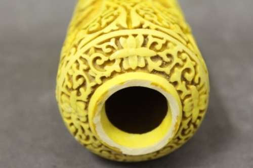 A fabulous vintage carved Cinnabar vase with a dragon theme. Perfect display vase!!