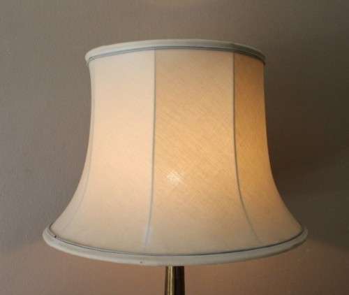 A beautiful decorative marble & brass table lamp with a shade-Lifespace Sale