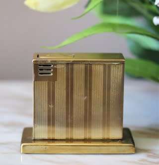 A beautiful, vintage (1950) gold plated, West German, Augusta Patent 'light-o-matic' table lighter.